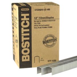 Bostitch STCR50191/4-1M 1/4 Inch Leg .050 Inch x .019 Inch Heavy Duty 7/16 Inch PowerCrown™ Staple 1,000-Qty Bulk (5 Pack)