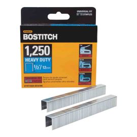 Bostitch BTHT73532 Stanley 1/2-in Leg x Narrow Crown 20-Gauge Collated Heavy-Duty Staples - Pack of 15 (1250-Per Box)