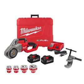 Milwaukee 2870-22 M18 FUEL™ Compact Pipe Threader w/ ONE-KEY™ w/ 1/2 Inch - 1-1/4 Inch Compact NPT Forged Aluminum Die Heads