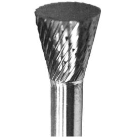 Pearl Abrasive CBSN6P-6 3/4 X 1/4 X 2 3/8 - 6 Inch Shank Double Cut Carbide Burs For Ferrous Metal