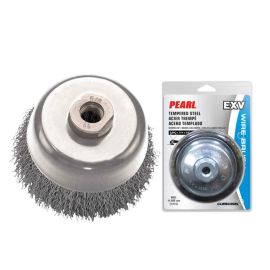 Pearl Abrasive CLWBC258E 871905 2-3/4 Inch x .012 Inch x 5/8 Inch-11 EXV™ Crimped Cup Tempered Wire Brush