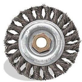 Pearl Abrasive CLWBK558TE 871913 5 Inch x .020 Inch x 5/8 Inch-11 EXV™ Knot Wheel Regular Twist Tempered Wire Brush