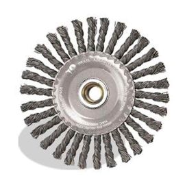 Pearl Abrasive CLWBK658BE 871910 6 Inch x .020 Inch x 5/8 Inch-11 EXV™ Knot Wheel Stringer Bead Twist Tempered Wire Brush