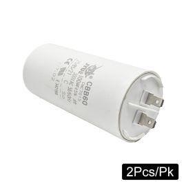 Superior Electric CMC7015-2PK 100 MFD +/-5% 50Hz/60Hz AC 300V Cylinder Motor Starting Capacitor with 8mm Mounting Thread (CBB60)