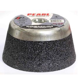 Pearl Abrasive CSC616M Grinding Cup Stone Silicon Carbide Metal-Backed