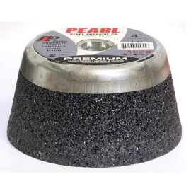 Pearl Abrasive CSC516M Grinding Cup Stone Silicon Carbide Metal-Backed 