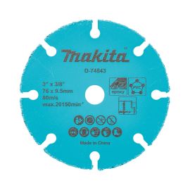 Makita D-74843 3 Inch Carbide Grit Abrasive Multi-Material Cut-Off Wheel