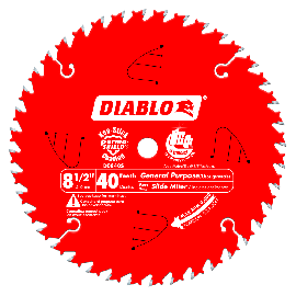 Freud D0840S Diablo 8-1/2 Inch 40 Tooth ATB Fine Finishing Miter Saw Blade