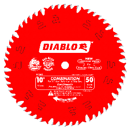 Freud D1050X Diablo 10 inch x 50-Tooth 5/8 inch Arbor Carded ATB Anti-Vibration Combination Blade