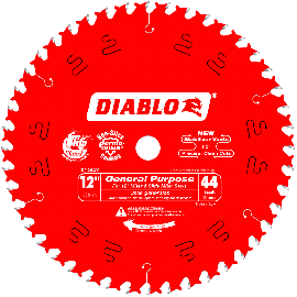 Freud D1244X Diablo 12 inch x 44-Tooth 1 inch Arbor Carded ATB Anti-Vibration General Purpose Blade