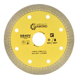 Specialty Diamond DB40V 4 Inch High Performance Dry or Wet Cutting Viper Diamond Blade for Porcelain and Granite