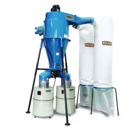 Baileigh DC-6000C 10HP 440V 3Ph Cyclone Style Dust Collector with Remote Start and 1 Micron Bag Filters, 6000 CFM