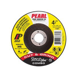 Pearl Abrasive DCWPLC06A 6 Inch X .095 X 7/8 Inch Thin Cut-Off Wheels Aluminum Oxide Slimcut Plus Combination Cut / Grind Type 27 Contaminate Free