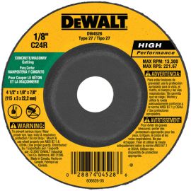 Dewalt DW4528 4-1/2 X 1/8 Masry Bulk (25 Pack)
