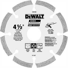 Dewalt DW4782 4-1/2 Inch Hp Segmented Diamond Blade
