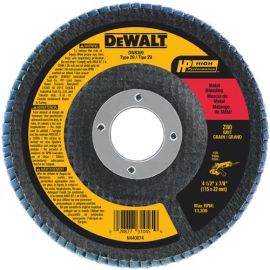 Dewalt DW8309 4-1/2 Inch X 7/8 Inch Z80 T29 Flap Disc Bulk (10 Pack)