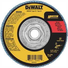 Dewalt DW8357 4-1/2 Inch X 5/8 Inch -11 Z60 T27 Flap Disc Bulk (5 Pack)