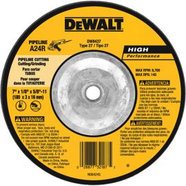 Dewalt DW8437 7 Inch X1/8 Inch X5/8 Inch -11 Pipeliner Cut/Grind Wh Bulk (10 Pack)