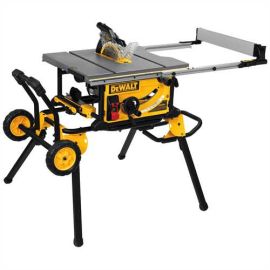 Dewalt DWE7491RS 10 Inch Wheeled Job Site Table Saw With Wheeled Mobility, 32 1/2 Inch Rip Capacity