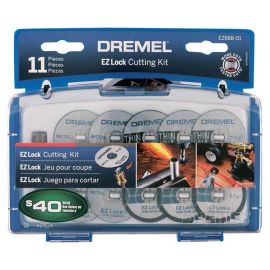 Dremel EZ688-01 EZ Lock Rotary Tool Cutting Discs Accessory Kit- Cut-Off Wheels – Plastic, Metal, and Thin Cuts - 44 Pieces