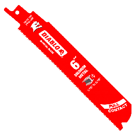 Freud DS0614BF25 6 Inch Bi‑Metal Recip Blade for Medium Metal Cutting (25 Pack)