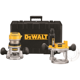Dewalt DW618PK 2-1/4 Maximum Hp Electronic Vs Fixed Base/Plunge Base Router Combo Kit