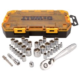 Dewalt DWMT73804  Tough Box Tool Kit, 1/4 Inch & 3/8 Inch Drive Socket Set