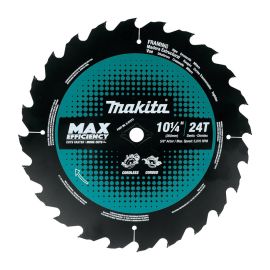 Makita E-07272 10-1/4 Inch 24T Carbide-Tipped Max Efficiency Thin Kerf Circular Saw Blade, Framing