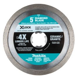Makita E-07406 X-LOCK 5 Inch Continuous Rim Diamond Blade for Ceramic and Granite Cutting