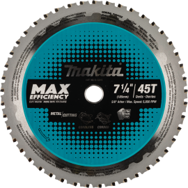Makita E-12815 7-1/4" 45T Carbide-Tipped Max Efficiency Saw Blade, Metal/General Purpose