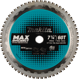 Makita E-12821 7-1/4" 60T Carbide-Tipped Max Efficiency Saw Blade, Metal/Stainless Steel