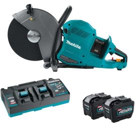 Makita GEC01PL 80V max (40V max X2) XGT® Brushless 14 Inch Power Cutter Kit, with AFT®, Electric Brake, dual port charger (8.0Ah)