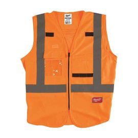 Milwaukee 48-73-5032 Class 2 High Visibility Safety Vests (Orange-ANSI) L/XL (Pack of 12)