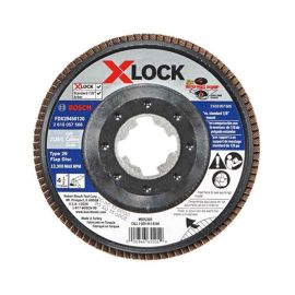 Bosch FDX29450120 4-1/2 Inch X-LOCK Arbor Type 29 120 Grit Flap Disc - 10 Pieces