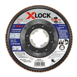 Bosch FDX2945060 4-1/2 Inch X-LOCK Arbor Type 29 60 Grit Flap Disc - 10 Pieces
