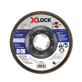 Bosch FDX2950080 5 Inch X-LOCK Arbor Type 29 80 Grit Flap Disc - 10 Pieces
