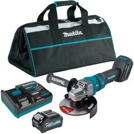 Makita  GAG14M1 40V Max Xgt Brushless Cordless 4-1/2 Inch / 6 Inch Paddle Switch Angle Grinder Kit, Electric Brake, No Lock-Off,
Lock-On, Bag, With One Battery (4.0Ah)