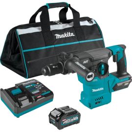 Makita GRH09M1 40V max XGT Brushless Cordless 1-3/16 Inch AVT Rotary Hammer Kit, accepts SDS-PLUS bits, interchangeable chuck, AWS Capable, bag, with one battery (4.0Ah)