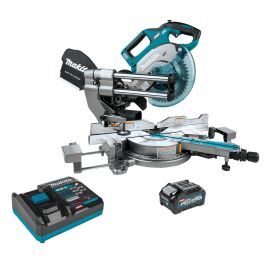Makita GSL02M1 40V max XGT Brushless Cordless 8-1/2 Inch Dual-Bevel Sliding Compound Miter Saw Kit, AWS Capable, with one battery (4.0Ah)