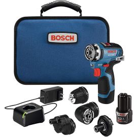 Bosch GSR12V-300FCB22 12V Max Chameleon Drill/Driver with 5-In-1 Flexiclick System with (2) 2.0 Ah Batteries