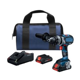 Bosch GSR18V-755CB25 18V EC Brushless Connected-Ready Brute Tough 1/2 Inch Drill/Driver Kit with (2) CORE18V 4.0 Ah Compact Batteries
