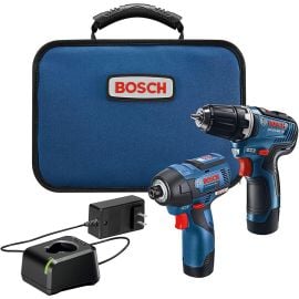 Bosch GXL12V-220B22 12V Max 2-Tool Combo Kit with 3/8 In. Drill/Driver, 1/4 In. Hex Impact Driver and (2) 2.0 Ah Batteries