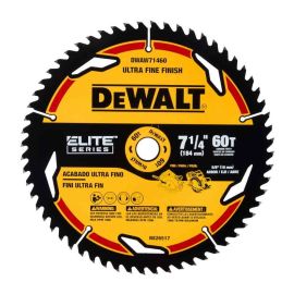 Dewalt DWAW71460 Elite Series 7-1/4-in 60-Tooth Tungsten Carbide-tipped Steel Circular Saw Blade