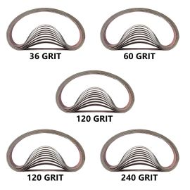 Hardin HPGBELTS 36, 60, 120, 180 & 240 Grit Aluminum Oxide Sanding Belts (10pcs each belt)