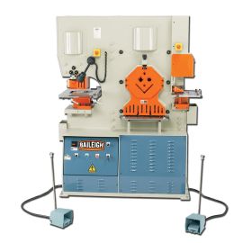 Baileigh 1007837 SW-84 220V 3 Phase Dual Operator 84 Ton 5 Station Ironworker