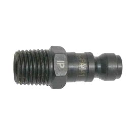 Interstate Pneumatics CPA441 1/4 Inch Automotive Steel Coupler Plug x 1/4 Inch Male NPT (Black)