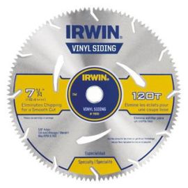 Irwin 11830 Saw Blade 7-1/4 Inch 120t Vinyl Cutting Carded Bulk (5 Pack)
