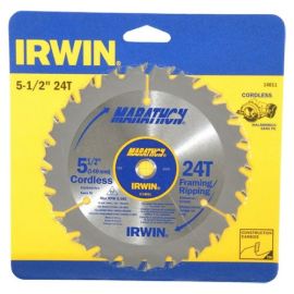 Irwin 14011 Saw Blade 5-1/2 Inch 24t Marathon Cordless Cd Bulk (5 Pack)