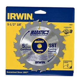 Irwin 14027 Saw Blade 5-1/2 Inch 18t Marathon Cordless Cd Bulk (5 Pack)