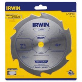 Irwin 15702ZR 7-1/4 Inch 6t Fiber Cement Classic Bulk (5 Pack)